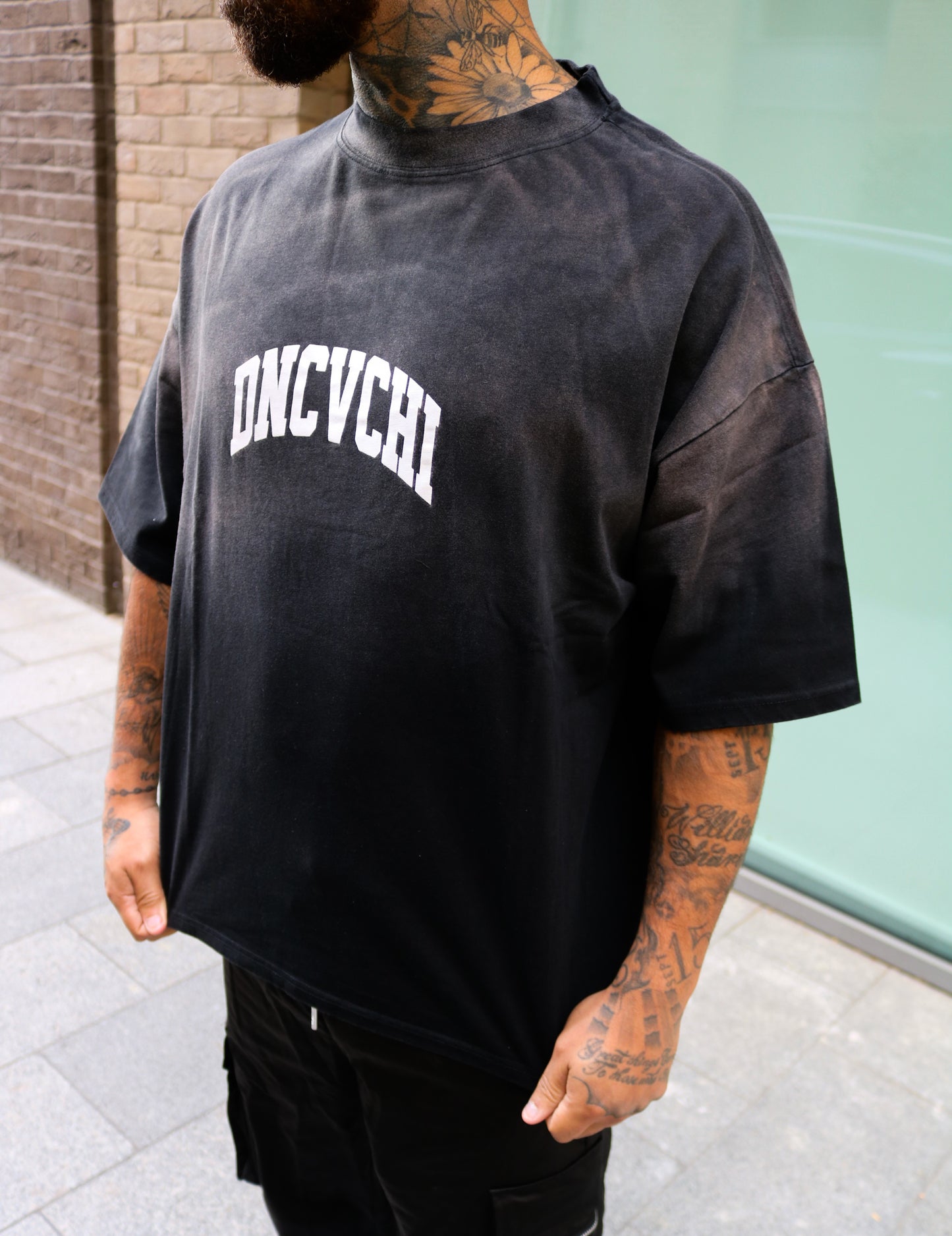 DNCVCHI FADED TEE - BLACK/WHITE