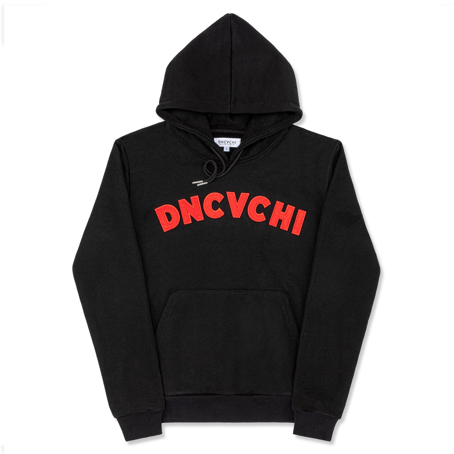 DNCVCHI CHENILLE HOODIE - BLACK/RED