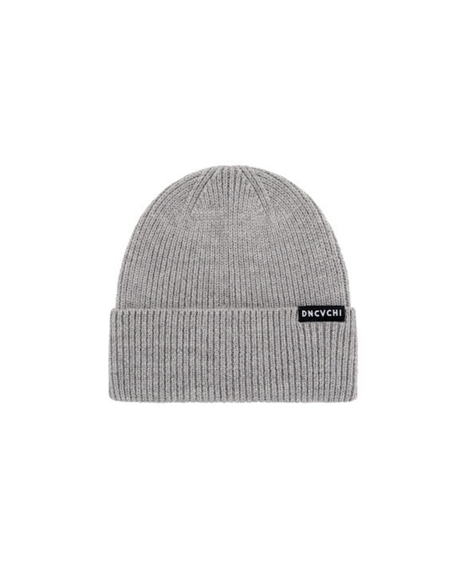 DNCVCHI - GREY RIBBED BEANIE HAT