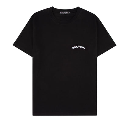 DNCVCHI T-SHIRT - BLACK/WHITE LEFT CHEST