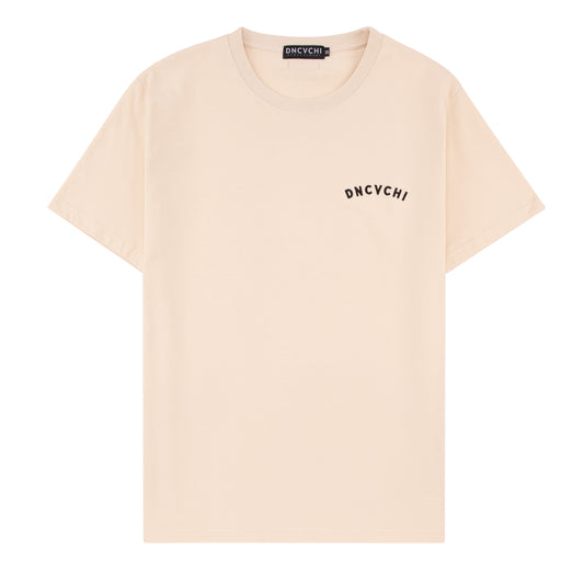 DNCVCHI T-SHIRT - CREAM/BLACK LEFT CHEST