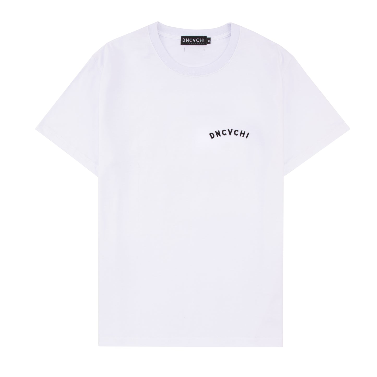 DNCVCHI T-SHIRT - WHITE/BLACK LEFT CHEST