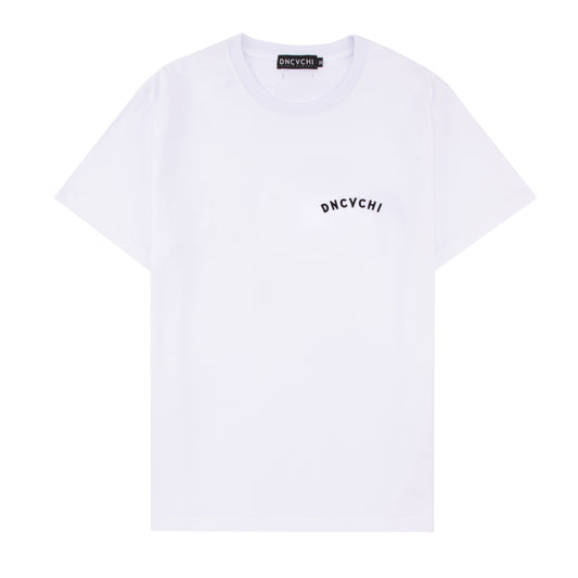 DNCVCHI T-SHIRT - WHITE/BLACK LEFT CHEST
