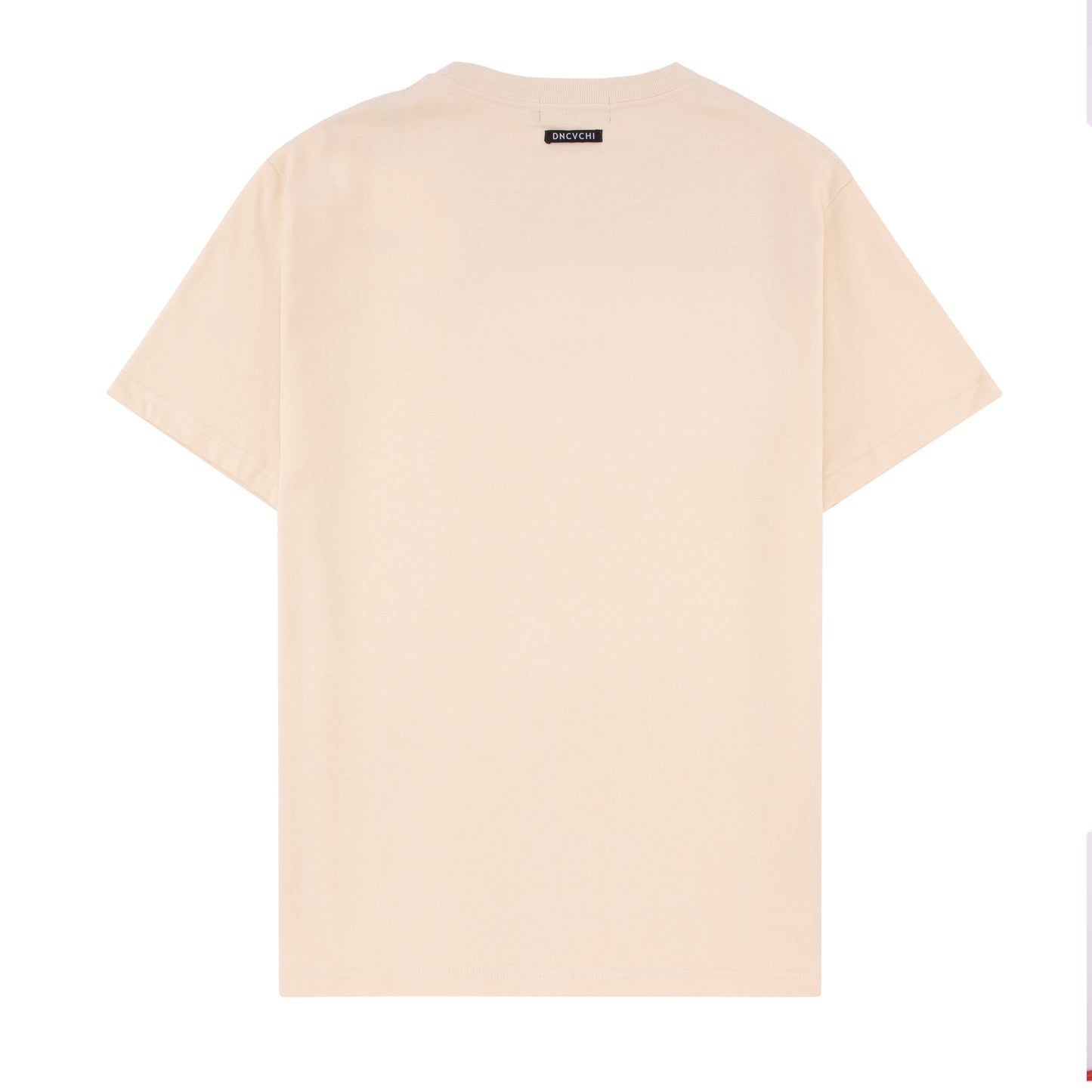 DNCVCHI T-SHIRT - CREAM/BLACK LEFT CHEST