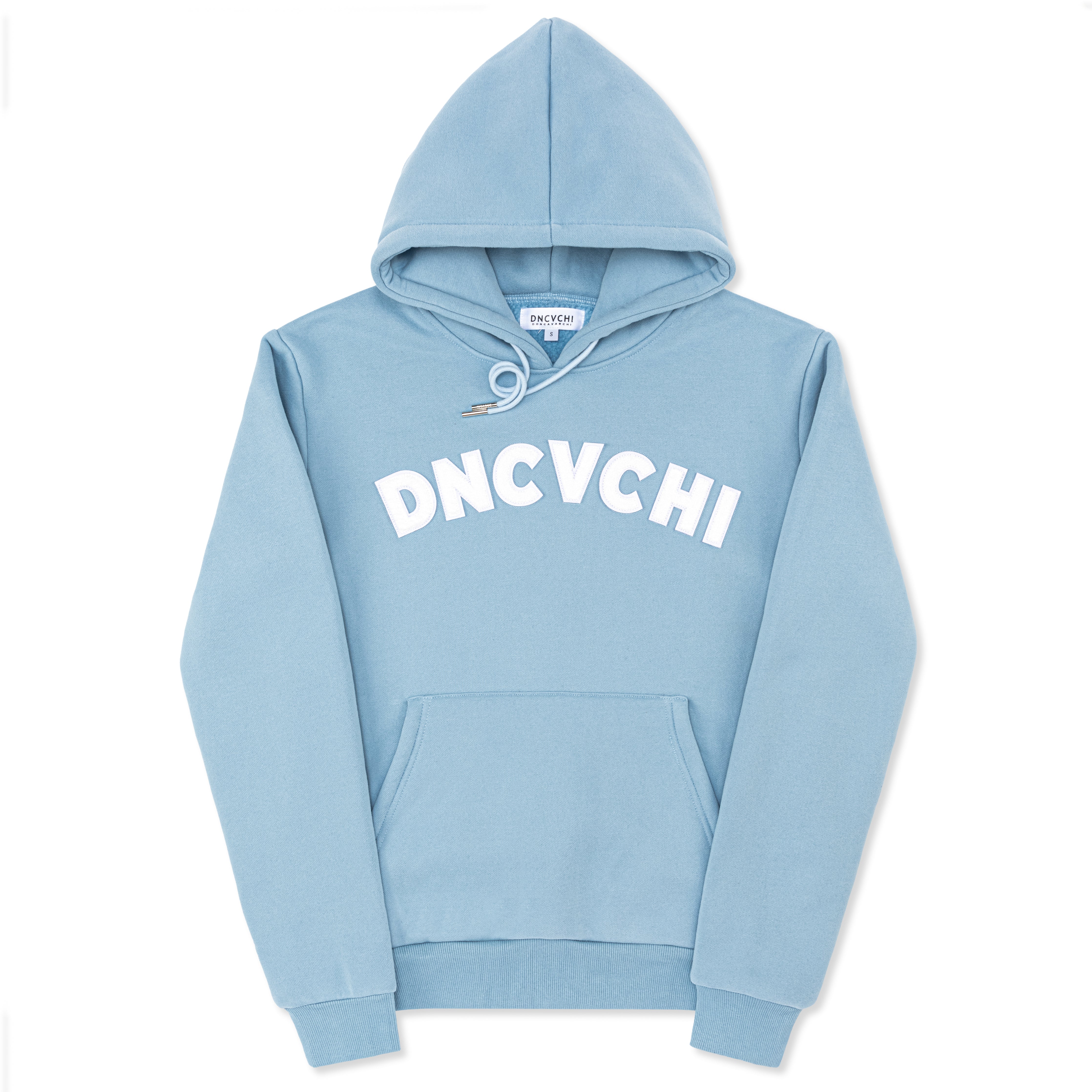 DNCVCHI CHENILLE HOODIE BABY BLUE WHITE