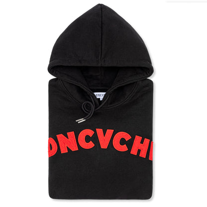 DNCVCHI CHENILLE HOODIE - BLACK/RED